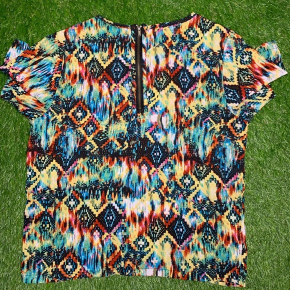 Size M multicoloured blouse with zip - Picture 2 of 2